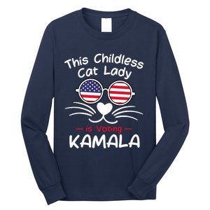 Childless Cat Lady Is Voting Kamala Long Sleeve Shirt