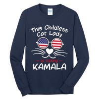 Childless Cat Lady Is Voting Kamala Tall Long Sleeve T-Shirt