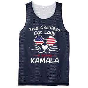 Childless Cat Lady Is Voting Kamala Mesh Reversible Basketball Jersey Tank