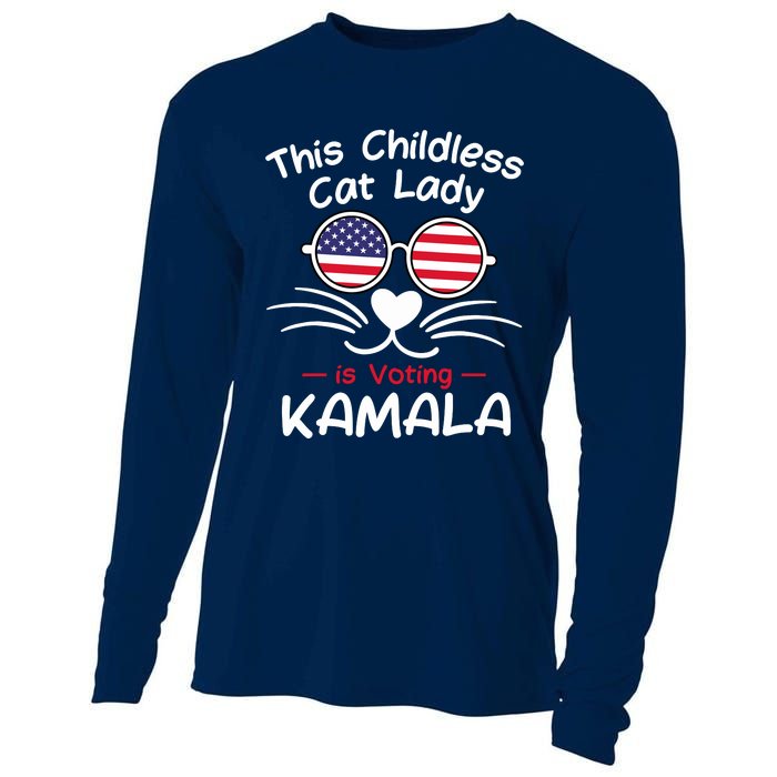 Childless Cat Lady Is Voting Kamala Cooling Performance Long Sleeve Crew