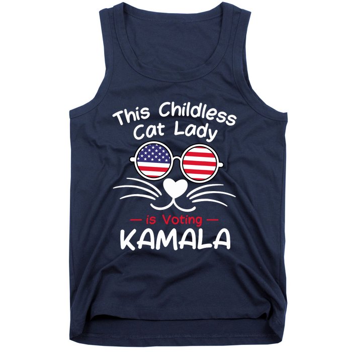 Childless Cat Lady Is Voting Kamala Tank Top