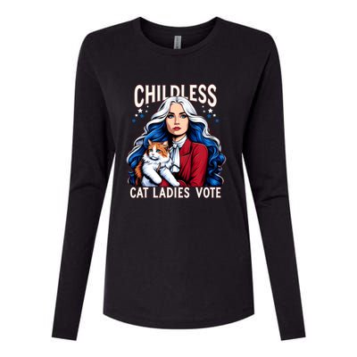 Childless Cat Ladies Vote Cat Ladies Vote Us Election Day Womens Cotton Relaxed Long Sleeve T-Shirt