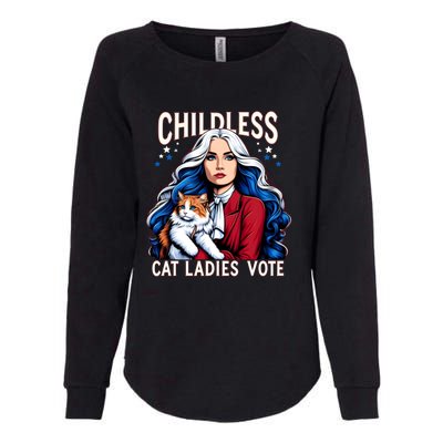 Childless Cat Ladies Vote Cat Ladies Vote Us Election Day Womens California Wash Sweatshirt