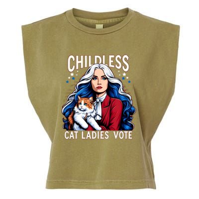 Childless Cat Ladies Vote Cat Ladies Vote Us Election Day Garment-Dyed Women's Muscle Tee