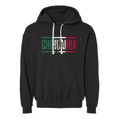 Chihuahua Con La Bandera De México Garment-Dyed Fleece Hoodie