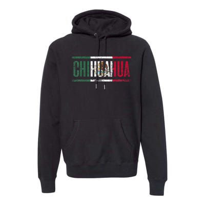 Chihuahua Con La Bandera De México Premium Hoodie