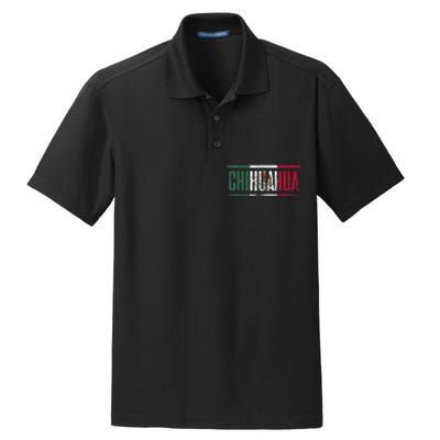 Chihuahua Con La Bandera De México Dry Zone Grid Polo