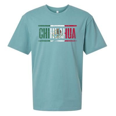 Chihuahua Con La Bandera De México Sueded Cloud Jersey T-Shirt