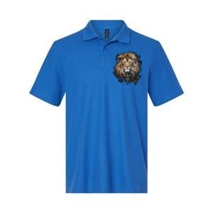 Christian Cross Lion Of Judah Religious Faith Jesus Pastor Gift Softstyle Adult Sport Polo