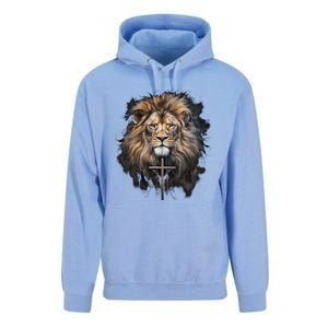 Christian Cross Lion Of Judah Religious Faith Jesus Pastor Gift Unisex Surf Hoodie