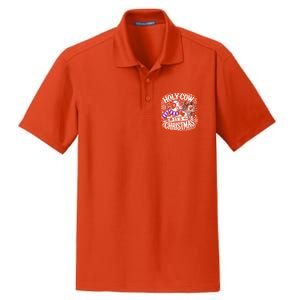 Christmas Cow Lover Cows Christmas Farmer Gift Dry Zone Grid Polo