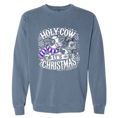 Christmas Cow Lover Cows Christmas Farmer Gift Garment-Dyed Sweatshirt