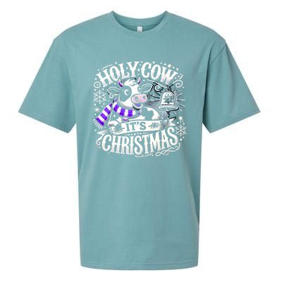 Christmas Cow Lover Cows Christmas Farmer Gift Sueded Cloud Jersey T-Shirt