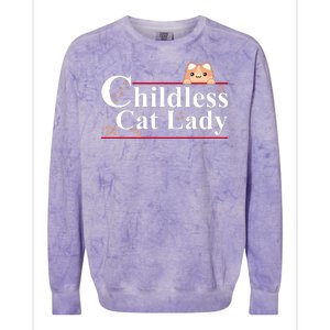 Childless Cat Lady 2024 Kamala Harris Election Colorblast Crewneck Sweatshirt