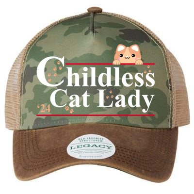 Childless Cat Lady 2024 Kamala Harris Election Legacy Tie Dye Trucker Hat
