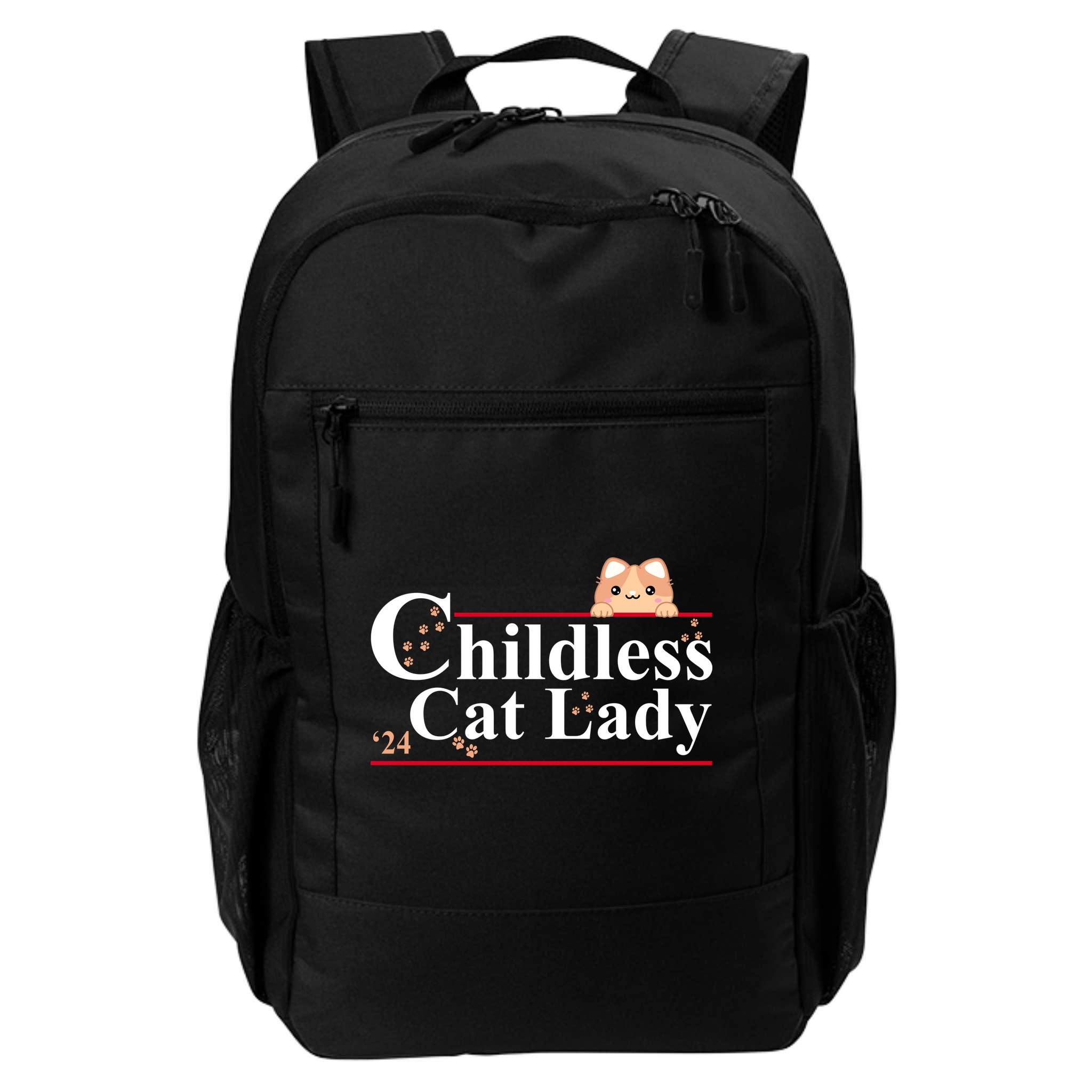 Childless Cat Lady 2024 Kamala Harris Election Backpack