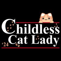 Childless Cat Lady 2024 Kamala Harris Election Backpack