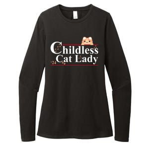 Childless Cat Lady 2024 Kamala Harris Election Womens CVC Long Sleeve Shirt