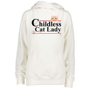 Childless Cat Lady 2024 Kamala Harris Election Womens Funnel Neck Pullover Hood