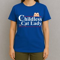 Childless Cat Lady 2024 Kamala Harris Election T-Shirt