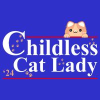 Childless Cat Lady 2024 Kamala Harris Election T-Shirt