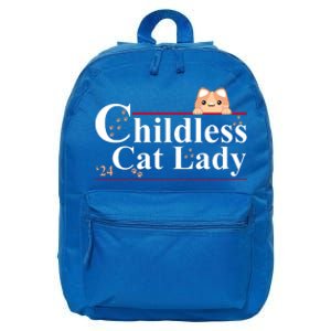 Childless Cat Lady 2024 Kamala Harris Election 16 in Basic Backpack