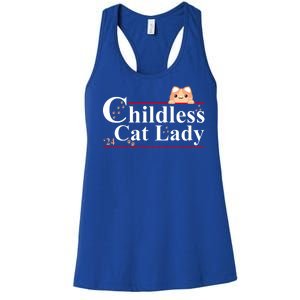 Childless Cat Lady 2024 Kamala Harris Election Women's Racerback Tank