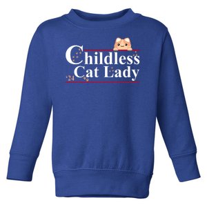 Childless Cat Lady 2024 Kamala Harris Election Toddler Sweatshirt