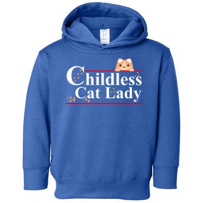 Childless Cat Lady 2024 Kamala Harris Election Toddler Hoodie