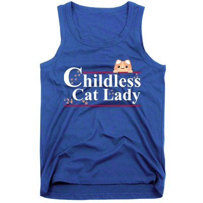 Childless Cat Lady 2024 Kamala Harris Election Tank Top