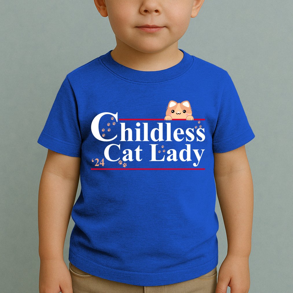 Childless Cat Lady 2024 Kamala Harris Election Toddler T-Shirt