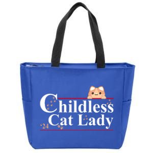 Childless Cat Lady 2024 Kamala Harris Election Zip Tote Bag