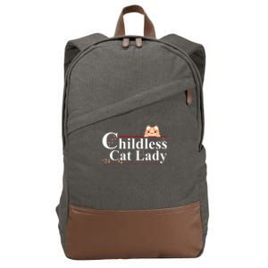 Childless Cat Lady 2024 Kamala Harris Election Cotton Canvas Backpack