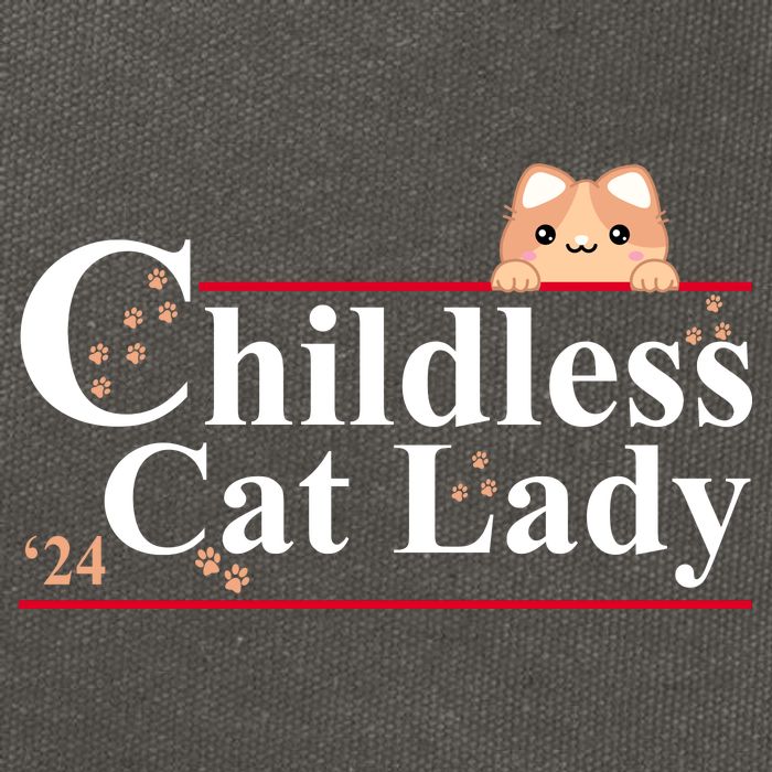 Childless Cat Lady 2024 Kamala Harris Election Cotton Canvas Backpack