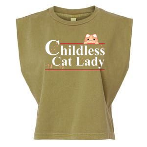 Childless Cat Lady 2024 Kamala Harris Election Garment-Dyed Women's Muscle Tee