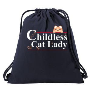 Childless Cat Lady 2024 Kamala Harris Election Drawstring Bag