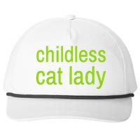 Childless Cat Lady Funny Vote 2024 Snapback Five-Panel Rope Hat