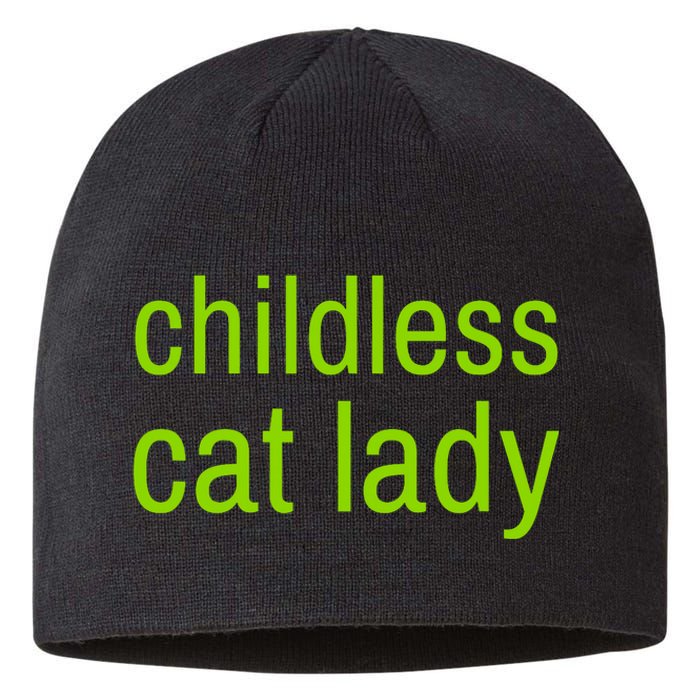 Childless Cat Lady Funny Vote 2024 Sustainable Beanie