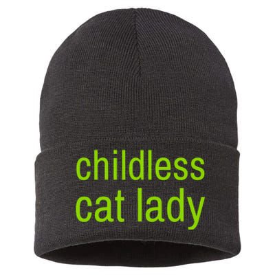 Childless Cat Lady Funny Vote 2024 Sustainable Knit Beanie