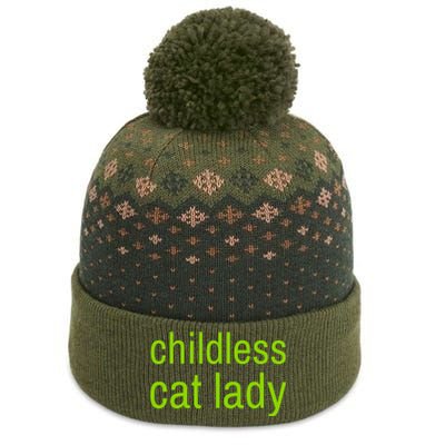 Childless Cat Lady Funny Vote 2024 The Baniff Cuffed Pom Beanie