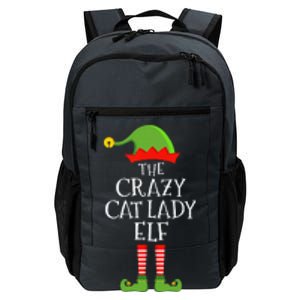 Crazy Cat Lady Elf Funny Christmas Matching Family Pajama Daily Commute Backpack