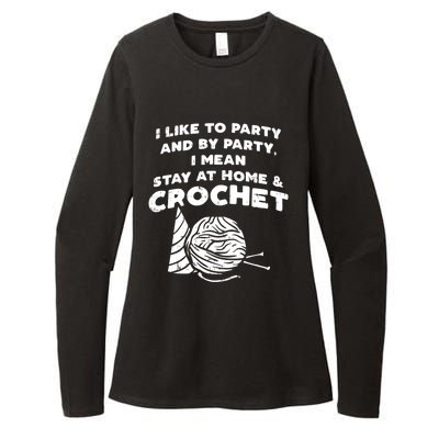 Crocheting Crochet Lover Crochet Yarn Crochet Gift Womens CVC Long Sleeve Shirt