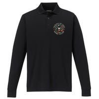 Childless Cat Ladies Against Fascism Performance Long Sleeve Polo