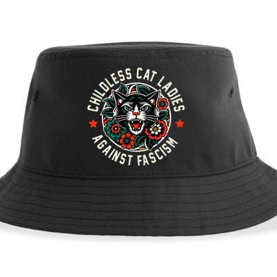 Childless Cat Ladies Against Fascism Sustainable Bucket Hat