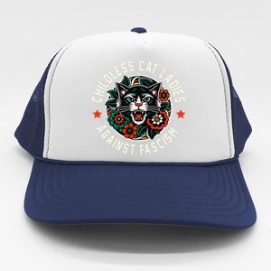 Childless Cat Ladies Against Fascism Trucker Hat