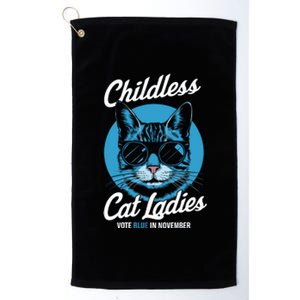 Childless Cat Ladies Vote Blue In November Democrats Liberal Platinum Collection Golf Towel