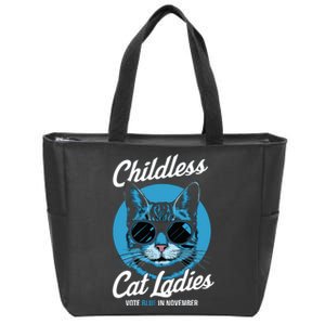 Childless Cat Ladies Vote Blue In November Democrats Liberal Zip Tote Bag