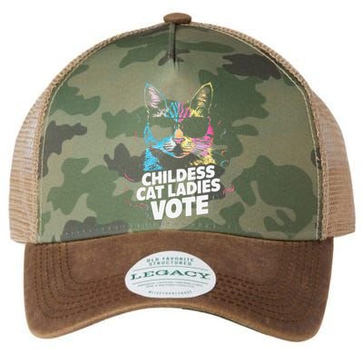 Childless Cat Ladies Vote Legacy Tie Dye Trucker Hat