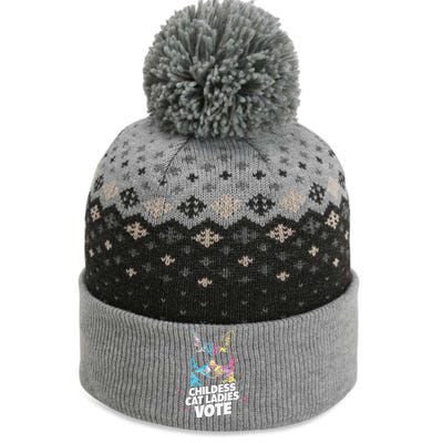 Childless Cat Ladies Vote The Baniff Cuffed Pom Beanie