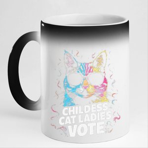 Childless Cat Ladies Vote 11oz Black Color Changing Mug